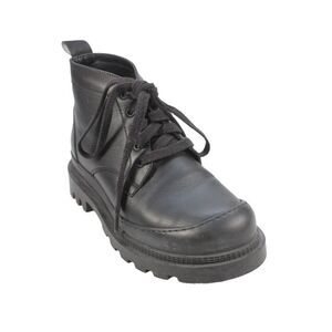 Loewe Womens Leather Lace Up Ankle Boots Black Size 7